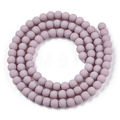 Opaque Glass Beads Strands GLAA-T032-P4mm-MD07-1