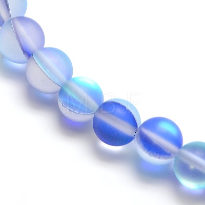 Synthetic Moonstone Beads Strands G-F142-6mm-08-1