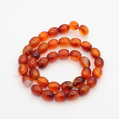 Oval Natural Carnelian Beads Strands G-D622-06-A-1