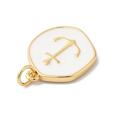 Rack Plating Brass Enamel Pendants KK-R144-01G-04-1