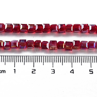 Electroplate Glass Beads Strands LS-EGLA-R030-4x4mm-04-1