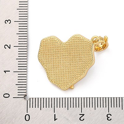 Brass Enamel Pendants KK-S502-09G-B-1