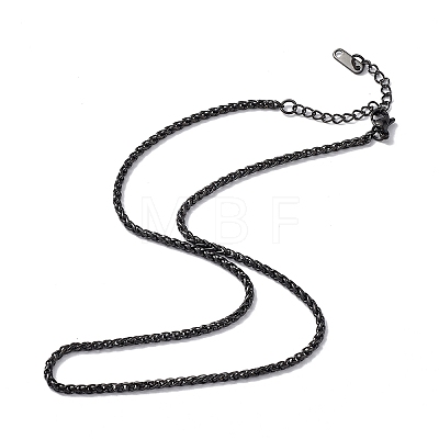 304 Stainless Steel Wheat Chain Necklace for Men Women NJEW-K245-021E-1