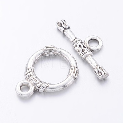 Tibetan Silver Toggle Clasps K0839042-1