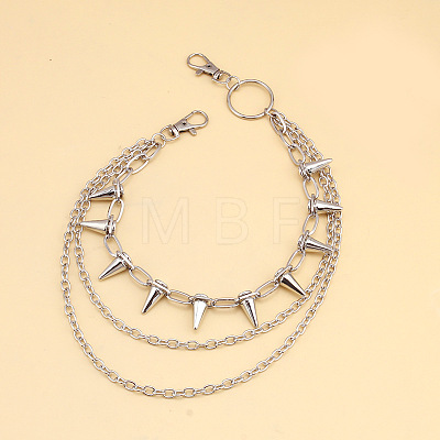 Aluminum & Alloy Spike Rivets 3 Layer Trousers Chains WGE957A-01-1
