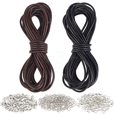 DIY Cowhide Cord Necklaces Bracelets Making Kits DIY-CL0002-47-1