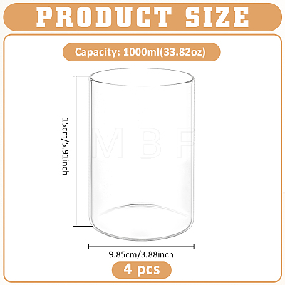 Column Glass Vase Ornaments AJEW-WH0696-770B-1