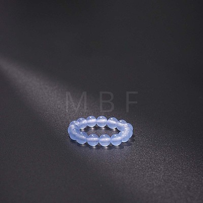 Natural Jade Stretchy Finger Rings FS-WG01730-39-1