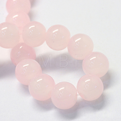 Baking Painted Imitation Jade Glass Round Bead Strands X-DGLA-Q021-6mm-02-1