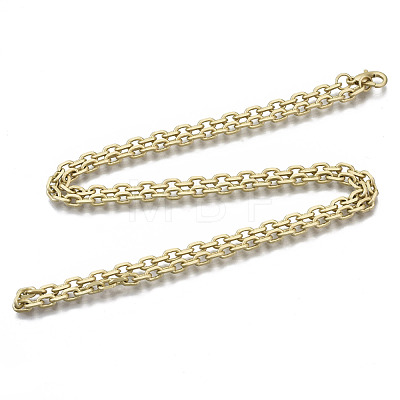 Brass Cable Chains Necklace Making MAK-N034-004A-MG-1