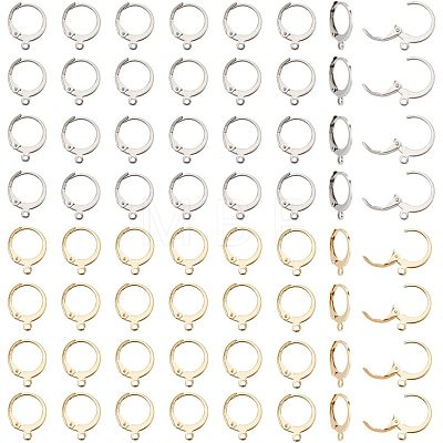  120Pcs 2 Style 304 Stainless Steel Leverback Earring Findings STAS-NB0001-54-1