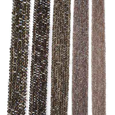 Electroplate Glass Beads Strands EGLA-A044-T6mm-B16-1