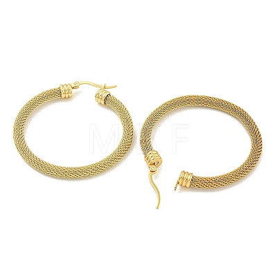 PVD Vacuum Plating 304 Stainless Steel Hoop Earrings for Women EJEW-G401-05C-G-1