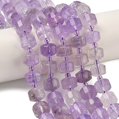 Natural Lavender Amethyst Beads Strands G-G453-G13-7x12mm-1