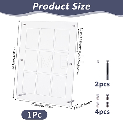 PVC Desktop Sport Card Organizer Holders AJEW-WH0248-918B-1