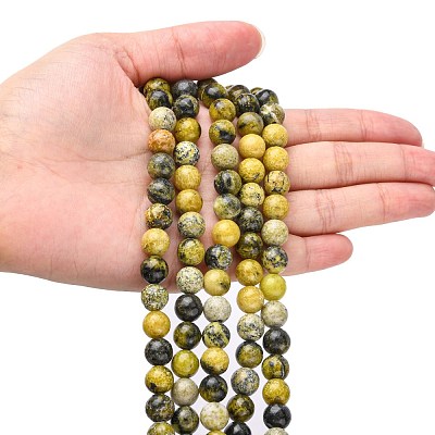 Natural Yellow Turquoise(Jasper) Beads Strands GSR007-1