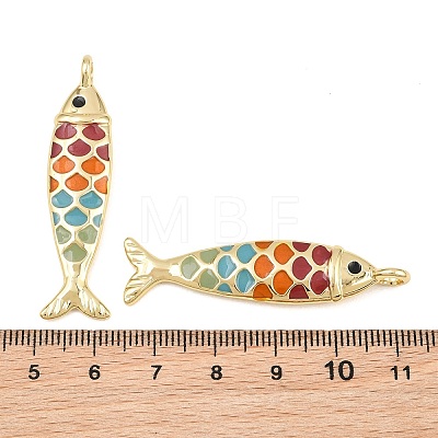 Brass Enamel Pendants KK-CBA3297-05C-G-1