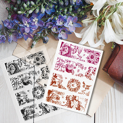 Custom PVC Plastic Clear Stamps DIY-WH0618-0049-1