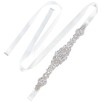 Fingerinspire Crystal Rhinestones Wedding Dress Belt DIY-FG0002-47-1
