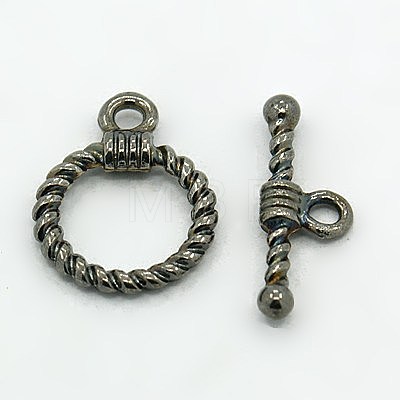 Tibetan Style Alloy Toggle Clasps LS-TIBE-EA9138Y-B-FF-1