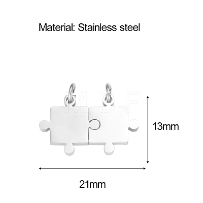 Stainless Steel Split Pendants PW-WG12405-01-1