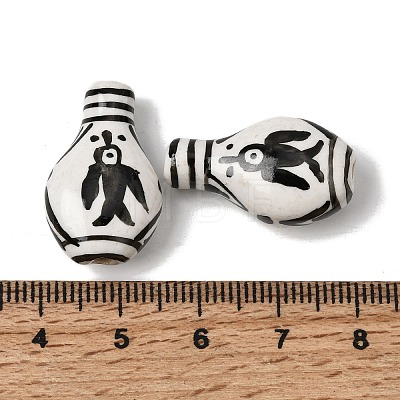 Handmade Porcelain Beads PORC-K012-14B-1