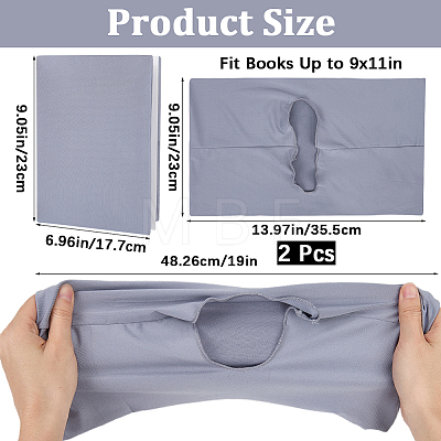 Elastic Fabric Book Covers AJEW-WH20014-08B-10-1