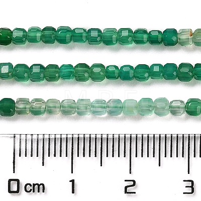 Natural Green Onyx Agate Beads Strands G-Q002-C02-01-1