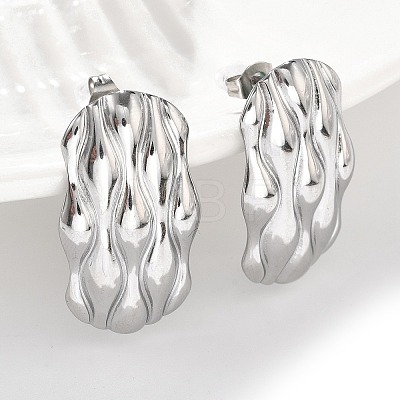 304 Stainless Steel Studs Earrings for Women EJEW-K306-27P-1