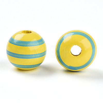 Easter Theme Printed Wood Beads WOOD-T032-22N-1