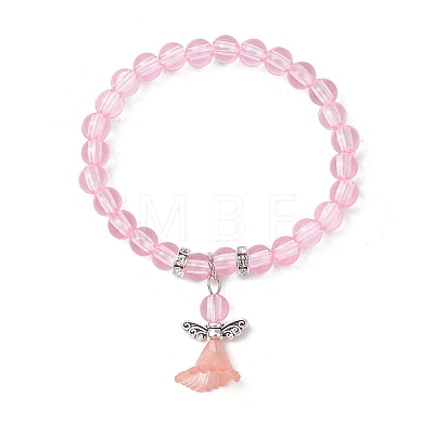 Transparent Plastic Beaded Stretch Bracelets for Children BJEW-JB11507-1