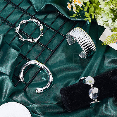 1 Set CCB Plastic Bracelets & Bangles Set for Women BJEW-SP0001-37-1