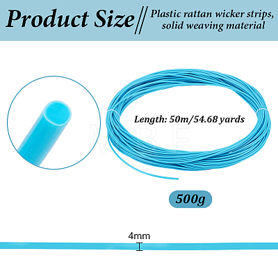 Plastic Rattan Wicker Strips DIY-WH0816-132F-1