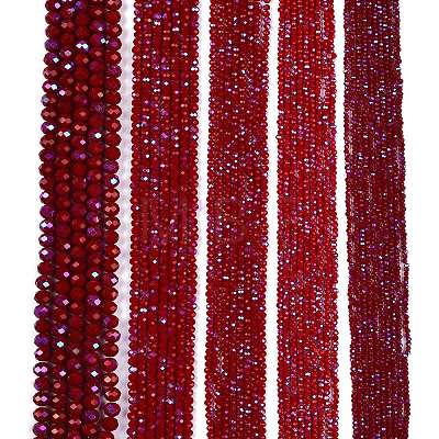 Electroplate Opaque Solid Color Glass Beads Strands EGLA-A044-P8mm-L02-1