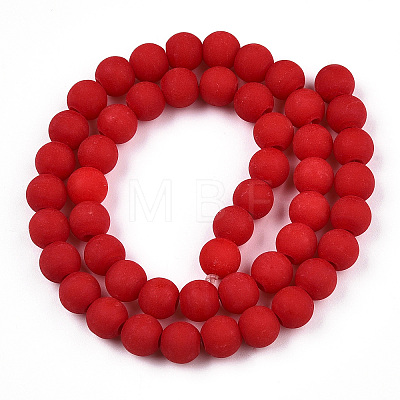 Opaque Glass Beads Strands GLAA-T032-P8mm-MD04-1