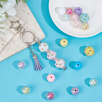 5Pcs 5 Colors Handmade Polymer Clay Beads CLAY-PA0001-48-1