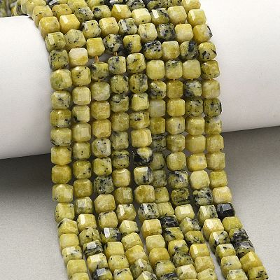 Natural Yellow Turquoise(Jasper) Beads Strands G-F797-A23-01-1