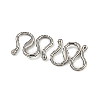 Non-Tarnish 304 Stainless Steel S-Hook Clasps STAS-U007-19B-P-1