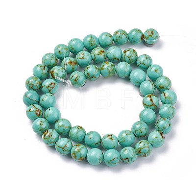 Synthetic Turquoise Beads Strands TURQ-H038-12mm-M-1
