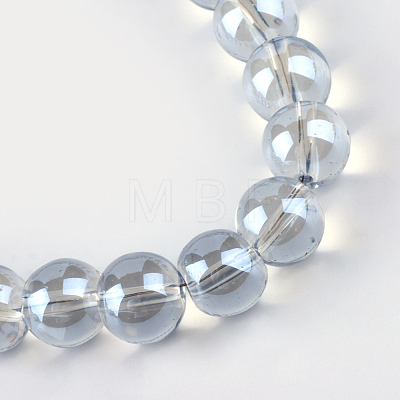 Electroplate Glass Beads Strands X-EGLA-Q062-6mm-A07-1