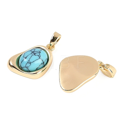 Synthetic Turquoise Pendants KK-U043-52G-03-1