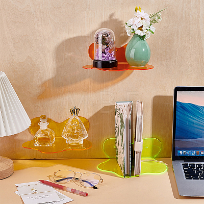 Transparent Acrylic Wall-mounted Storage Rack HJEW-WH0036-161-1