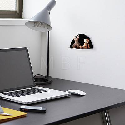 Acrylic Wall-Mounted Adhesive Camera Display Shelf with Iron Screw ODIS-WH0002-87A-1
