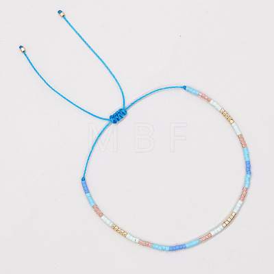 Minimalist Summer Glass Seed Beaded Adjustable Bracelets for Women JD5606-2-1