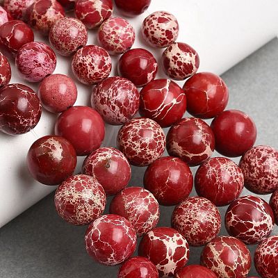 Natural Imperial Jasper Graduated Beads Strands G-A323-C03-01B-1