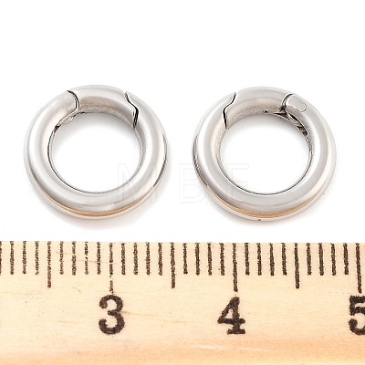 Non-Tarnish 316 Stainless Steel Spring Gate Rings STAS-M296-01P-F-1