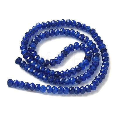 Dyed Natural Malaysia Jade Rondelle Beads Strands G-E316-2x4mm-68-1