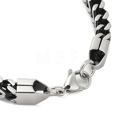 304 Stainless Steel Wheat Chain Bracelets for Men BJEW-B093-04AS-1