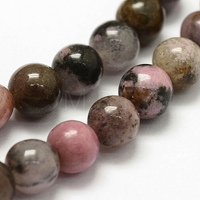Natural Rhodonite Beads Strands X-G-F364-01-8mm-1