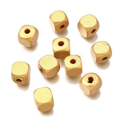 Spray Painted Wooden Beads WOOD-P021-01C-02-1